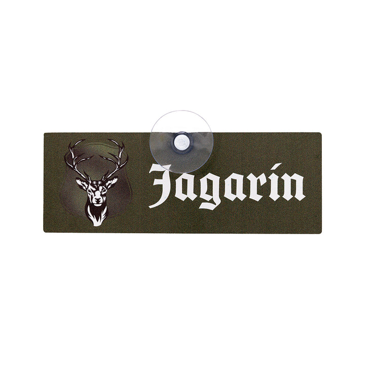 Autoschild mit Saugnapf  "Jagarin"