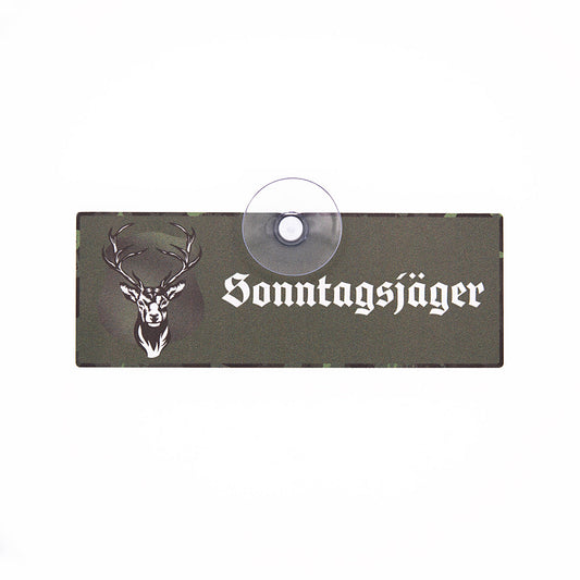 Sonntagsjäger lustiges Schild, Geschenkidee für Jäger Gebrutstag oder Jubiläum - Made in Germany