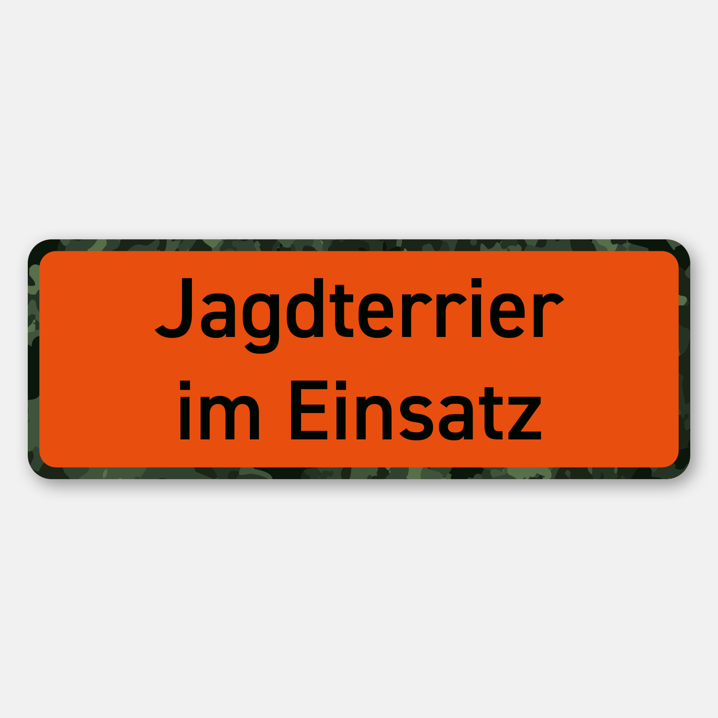 "Jagdterrier im Einsatz" Magnetschild fürs Auto - Premium Autoschild, Maße 27.5 cm x 10 cm, orange Signalfarbe für gute Sichtbarkeit - Made in Germany
