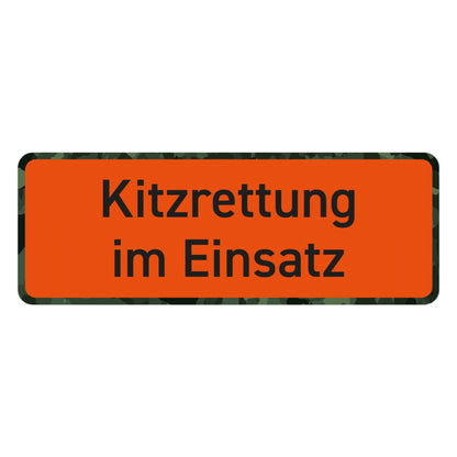 Kitzrettung im Einsatz Magnetschild 27,5 × 10 cm für Auto, Jagdfahrzeug und Rehkitzrettung