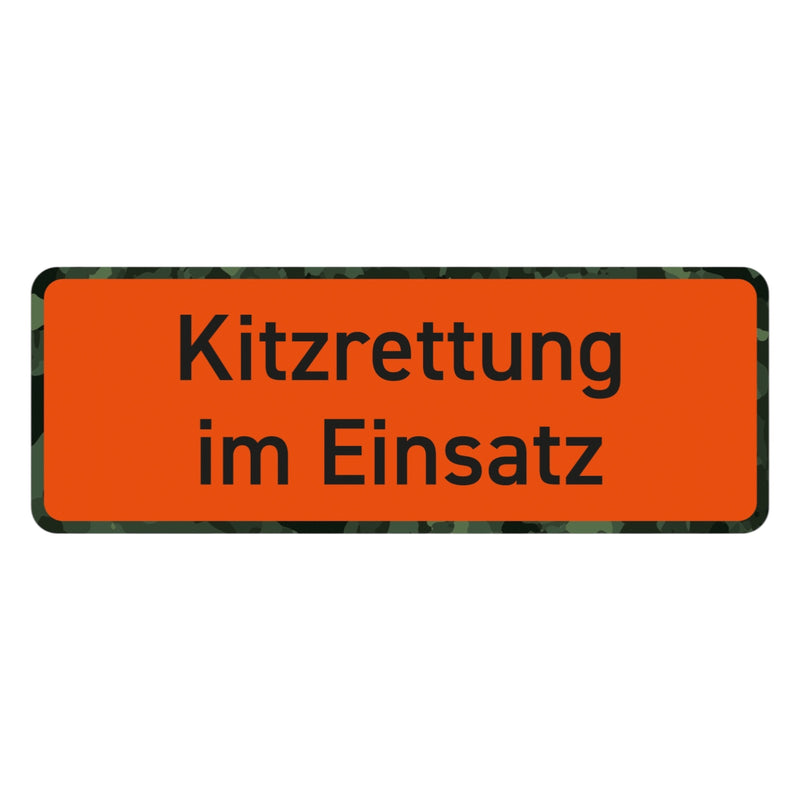 Kitzrettung im Einsatz Magnetschild 27,5 × 10 cm für Auto, Jagdfahrzeug und Rehkitzrettung