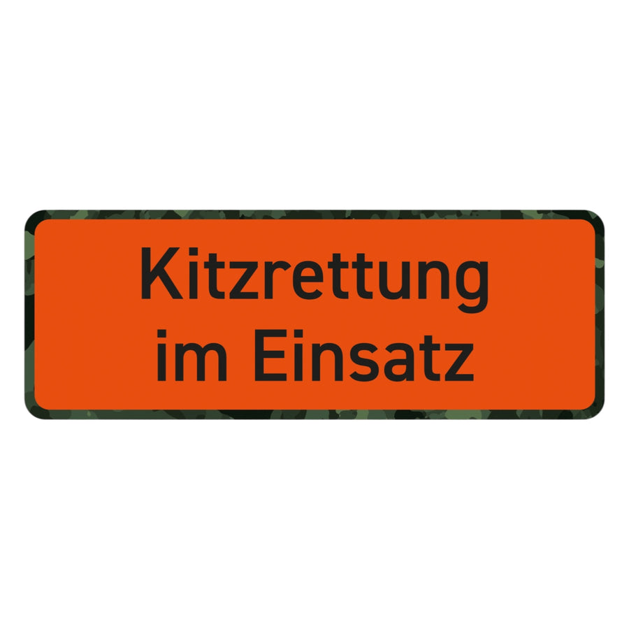 Kitzrettung im Einsatz Magnetschild 27,5 × 10 cm für Auto, Jagdfahrzeug und Rehkitzrettung