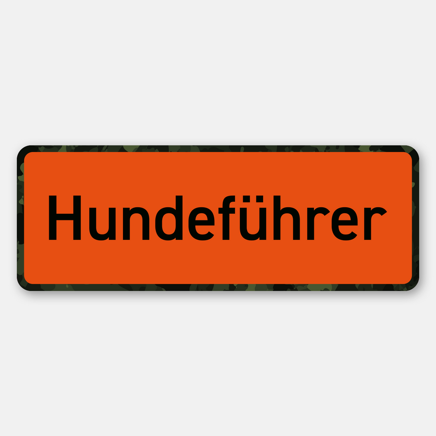 Magnetschild „Hundeführer“ orange fürs Auto
