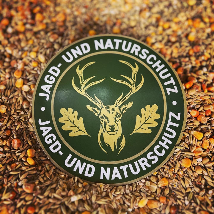Magnetschild "Jagd- und Naturschutz" Hirsch golden