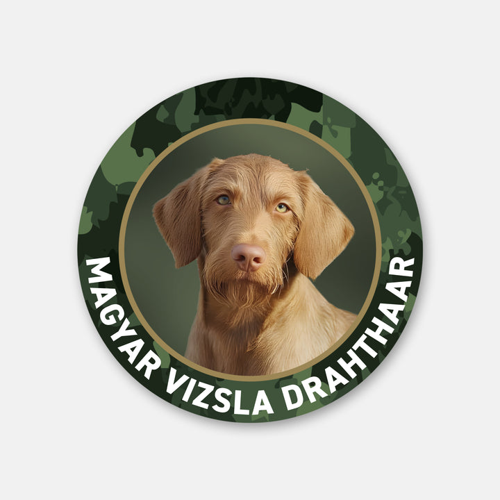 Magyar Vizsla Drahthaar Aufkleber, Premium Auto-Outdoor-Sticker, UV- & witterungsbeständig - Made in Germany