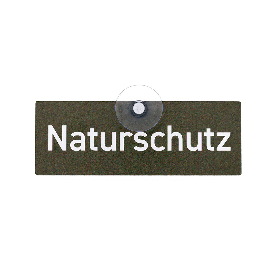 Naturschutz Schild für die Autoscheibe – Premium-Saugnapfschild, UV- & witterungsbeständig - Made in Germany
