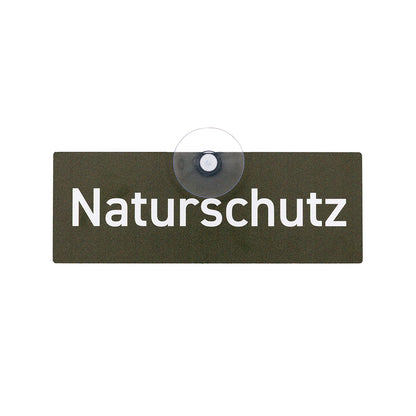 Naturschutz Schild für die Autoscheibe – Premium-Saugnapfschild, UV- & witterungsbeständig - Made in Germany
