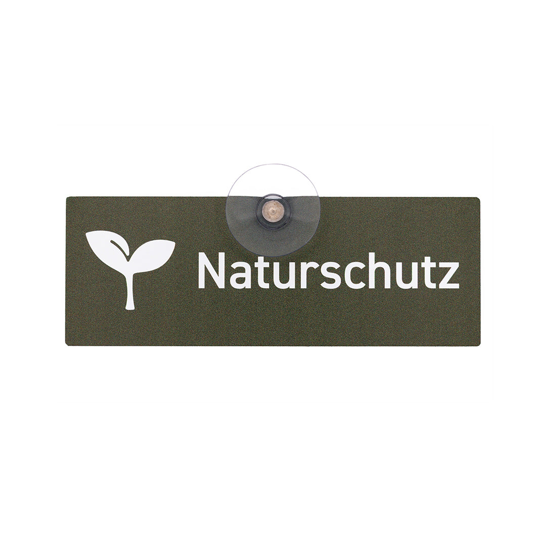 Naturschutz Autoschild für die Scheibe – Premium-Saugnapfschild, UV- & witterungsbeständig - Made in Germany