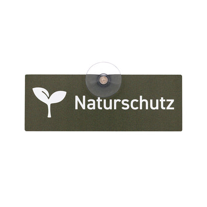 Naturschutz Autoschild für die Scheibe – Premium-Saugnapfschild, UV- & witterungsbeständig - Made in Germany
