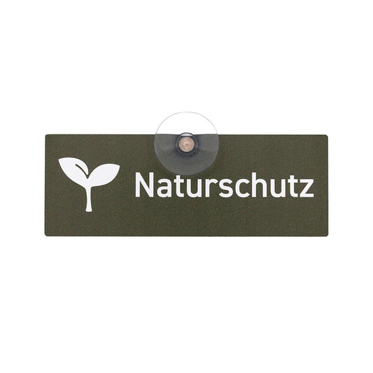 Naturschutz Autoschild für die Scheibe – Premium-Saugnapfschild, UV- & witterungsbeständig - Made in Germany