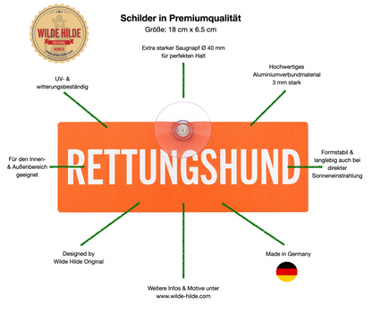 Drohenpilotin Schild mit Saugnapf, Drohnen-Einsatzschild für die Autscheibe - Made in Germany