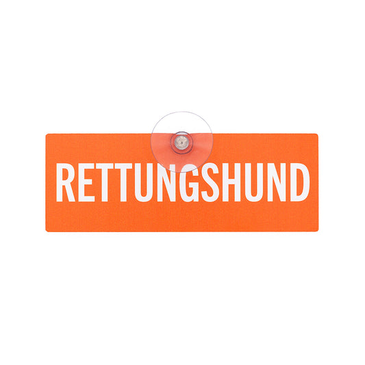 Rettungshund Schild für die Autoscheibe – Premium-Autoschild, UV- & witterungsbeständig - Made in Germany