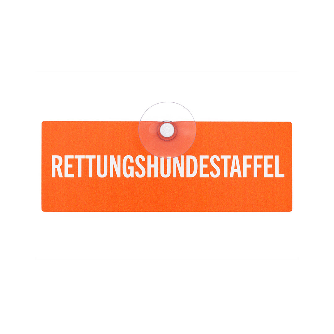 Rettungshundestaffel Schild für die Autoscheibe – Premium-Autoschild, UV- & witterungsbeständig - Made in Germany