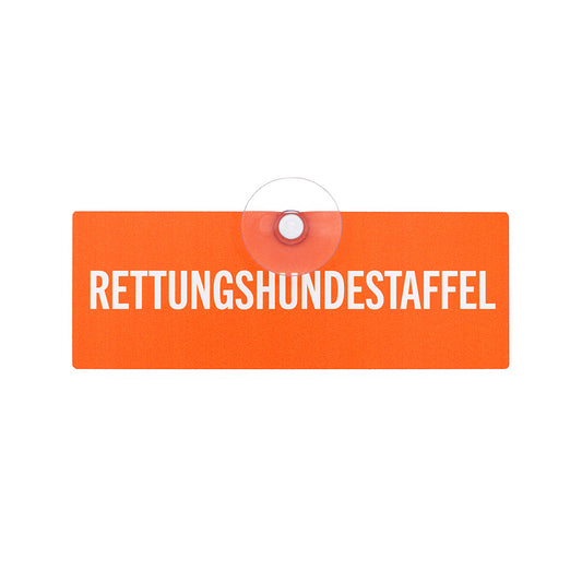Rettungshundestaffel Schild für die Autoscheibe – Premium-Autoschild, UV- & witterungsbeständig - Made in Germany