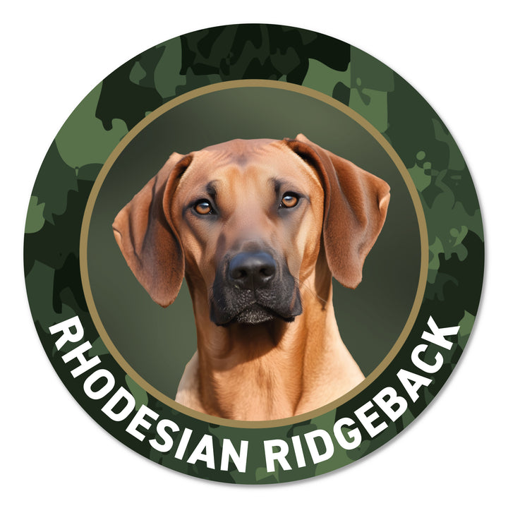 Rhodesian Ridgeback Jagdhund Premium-Aufkleber, UV- & witterungsbeständig, 7 Jahre im Außenbereich, Made in Germany, Ø 10 cm