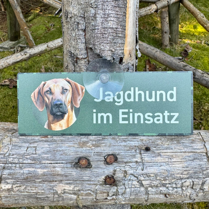 Schild mit Saugnapf  "Rhodesian Ridgeback"