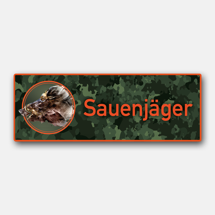 Jagdaufkleber „Sauenjäger“ fürs Auto