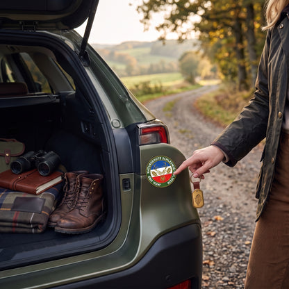 Jagdaufkleber “Jagd- und Naturschutz” Hirsch Schleswig-Holstein Landesfarbe – Premium Autoaufkleber für Pkw, Jagdauto & Revierfahrzeug