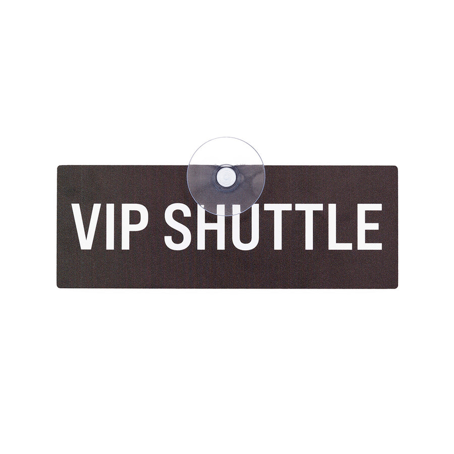 VIP Shuttle Autoschild, Schild aus Metall mit Saugnapf für die Scheibe