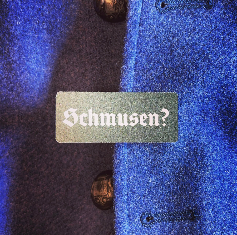 Trachtenanstecker „Schmusen?“ für Janker und Hut