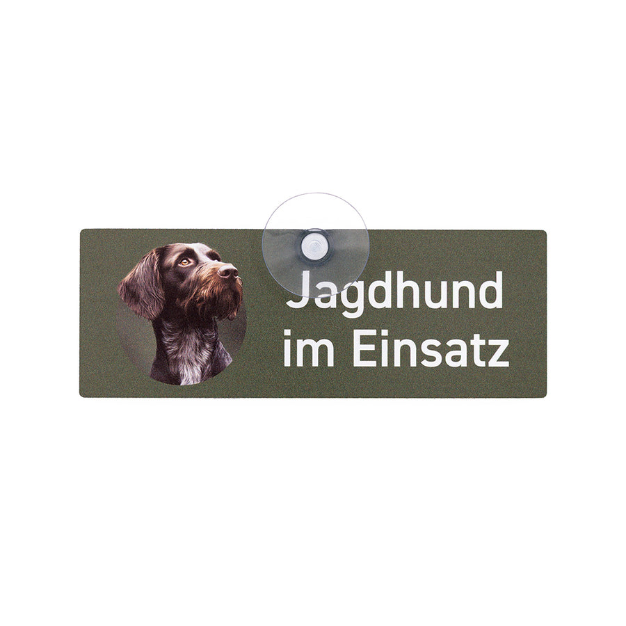 DD Schild schwarz-braun mit Saugnapf fürs Auto