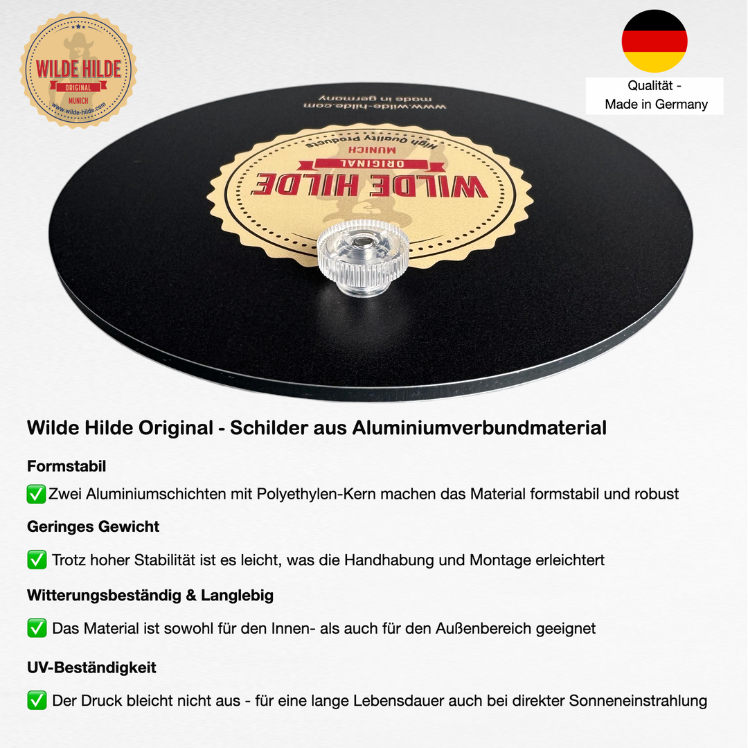 Auto ist klimatisiert - Klimatisiertes Auto Innenraum (A/C) Schild - Hinweisschild / Hund mit Saugnapf für die Scheibe