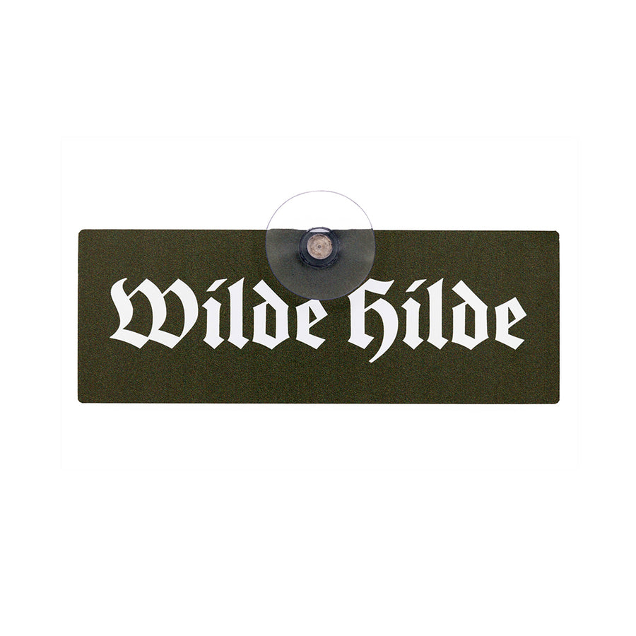Schild „Wilde Hilde“ mit Saugnapf fürs Auto