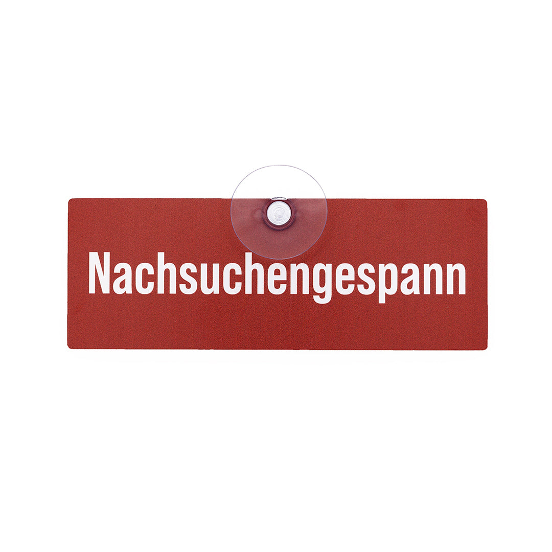 Autoschild mit Saugnapf "Nachsuchengespann"
