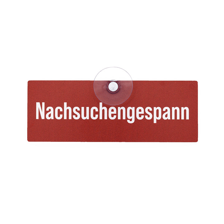 Autoschild mit Saugnapf "Nachsuchengespann"