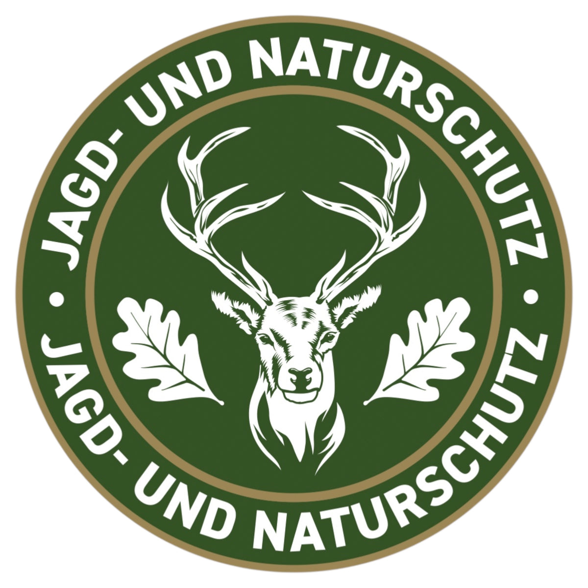 Runder Hirsch Jagdaufkleber Ø 10 cm mit Schriftzug Jagd und Naturschutz für Auto und Jagdfahrzeug