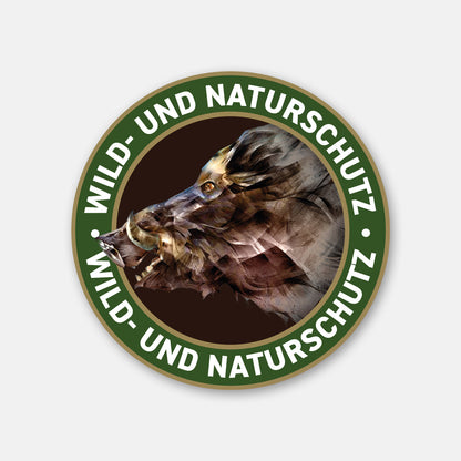 Runder Schwarzwild Keiler Jagdaufkleber für Autoscheibe und Jagdfahrzeuge – klassischer Premium-Sticker