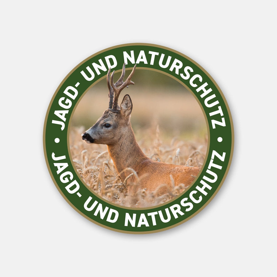 Rehbock Aufkleber „Jagd & Naturschutz“ fürs Auto