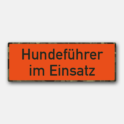 Magnetschild "Hundeführer im Einsatz" – Flexibles Auto-Schild für Nachsuchen, BOS-Einsätze & Vermisstensuche – UV-beständig, Made in Germany