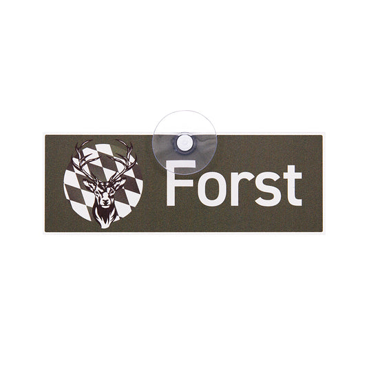 Jagdschild mit Saugnapf  "Forst" Bayern