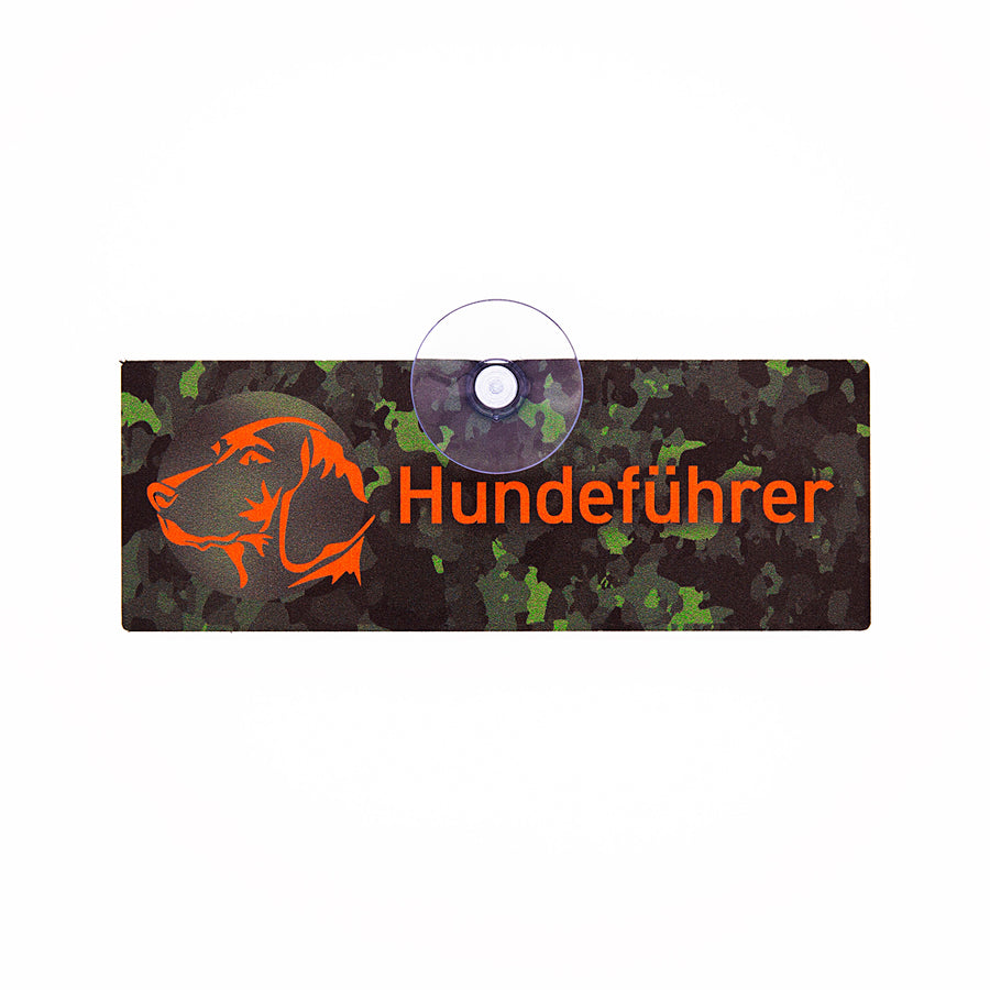 Hundeführer Kurzhaar Schild mit Saugnapf fürs Auto