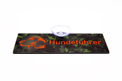 Hundeschild mit Saugnapf "Hundeführer Kurzhaar"